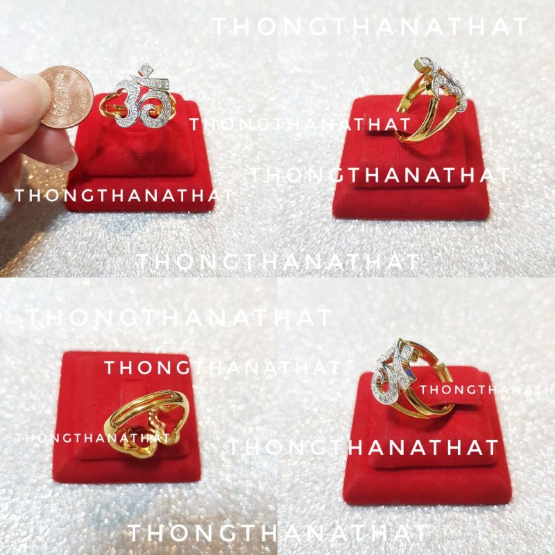 แหวนโอม พลอยหน้าขาว  **ปรับไซต์ได้** แหวนพระพิฆเนศ เทพความสำเร็จ แหวนโอมปรับไซต์ แหวนโอม แหวนปรับไซต์ โอม พระพิฆเนศ