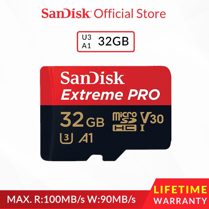 Sandisk Extreme Pro A1 Max การ์ดหน่วยความจํา Micro Sd Tf Sdhc (32gb/100mb/s)