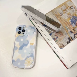 สอบถามก่อนกดสั่ง เคสโทรศัพท์ พร้อมส่งจากไทย  เคสลายดอกไม้ เคสดอกไม้ ดอกไม้ เคสสีฟ้า เคสขาตั้ง เคสตั้งได้ ขาตั้ง