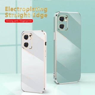 จัตุรัสหรูหรา OPPO 6D เคสโทรศัพท์เคลือบด้วยไฟฟ้า Reno 8T 8 Pro 5G 8z ซิลิโคน TPU ป้องกันรอย