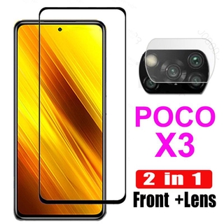 ฟิล์มกระจกนิรภัยกันรอยหน้าจอ Hd 2 In 1 Xiaomi Poco X3 Nfc