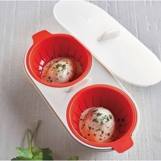 M-cuisine poached egg ชุดอุปกรณ์ทำไข่น้ำ โดยใช้เพียงแค่ ไมโครเวฟ ไร้น้ำมัน ไข่ดาวน้ำ ไข่ดาว