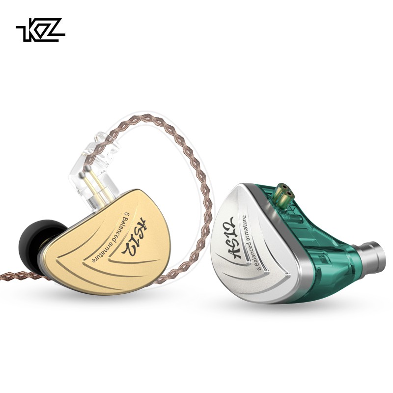 KZ AS12 6  ชุดหูฟังโลหะผสม สังกะสี