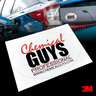 สติ๊กเกอร์ แต่งรถ Chemical guys น้ำยาล้างรถ วงรี CG