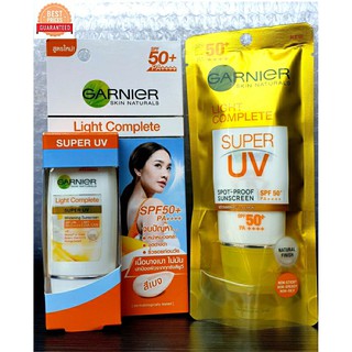 ครีมกันแดด การ์นิเย่ Garnier Bright Complete Vitamin C Super UV  SPF50+ PA++++ 30ml.