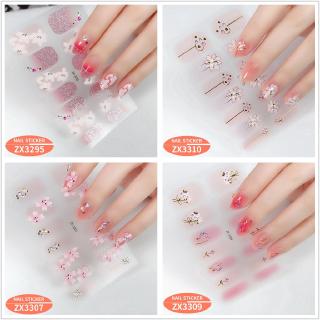 3D Vision Finger Nail Sticker Party Style Nail Art Diamond Pearl Gem Colorful Laser Gradient DIY Manicure ZX3295-3312