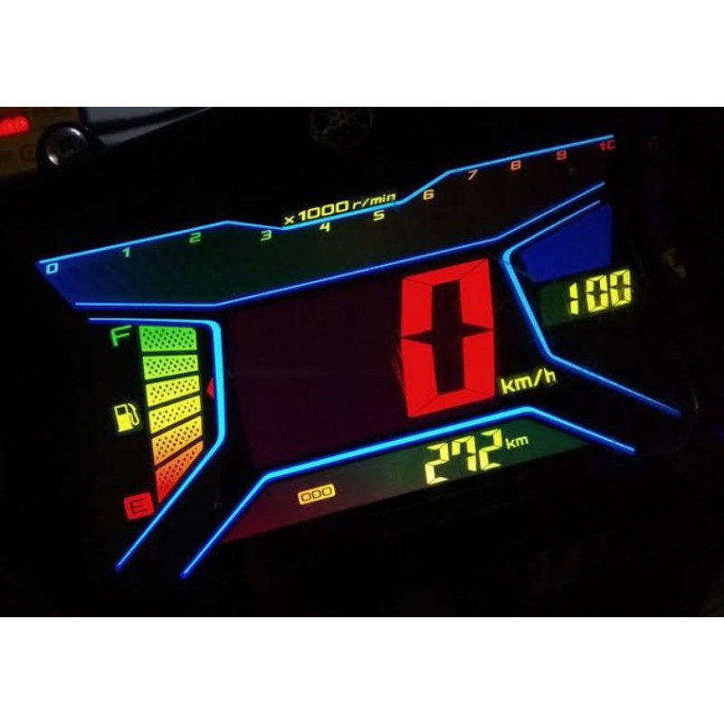 สติ๊กเกอร์เรือนไมล์ Sunburn LCD Aerox 150/155 และ Lexi