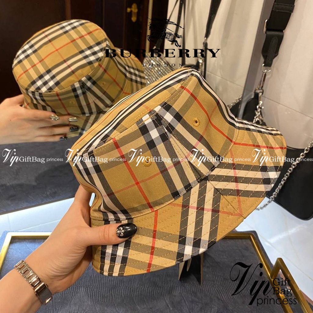 BURBERRY BUCKET HAT / Burberry Vintage Check Cotton Blend Bucket Hat หมวกทรงบัคเก็ต ทรงฮิตใช้ได้ทั้ง