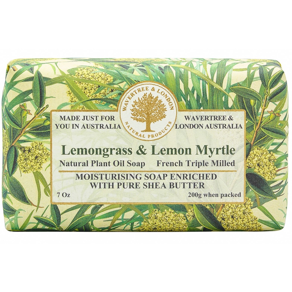 Wavertree & London Luxury Soap - Lemongrass & Lemon myrtle สบู่ออร์แกนิค (ตะไคร้จากเนปาล & Lemon Myrtle) (200g)