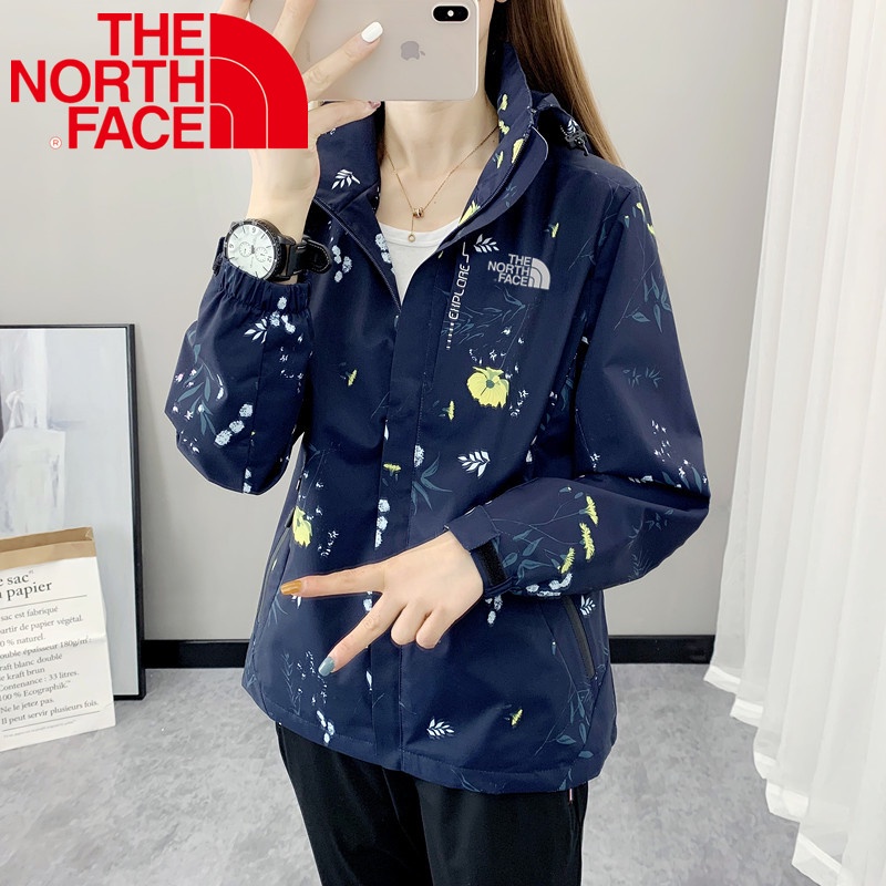 The North Face เสื้อแจ็คเก็ตกันน้ําผู้หญิง Hooded กีฬาเดินป่า Outdoors เสื้อแจ็คเก็ตมีฮู้ดฤดูหนาว