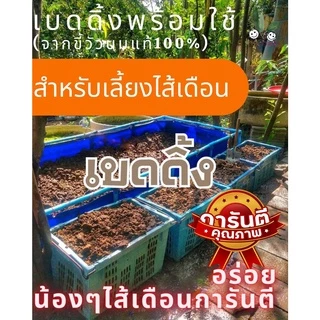 เบดดิ้งสำหรับเลี้ยงไส้เดือน อาหารไส้เดือน เบดดิ้ง (ขี้วัวนมแท้100%) พร้อมใช้ บรรจุถุงละ 4 Kg. พร้อมใช้ทันที