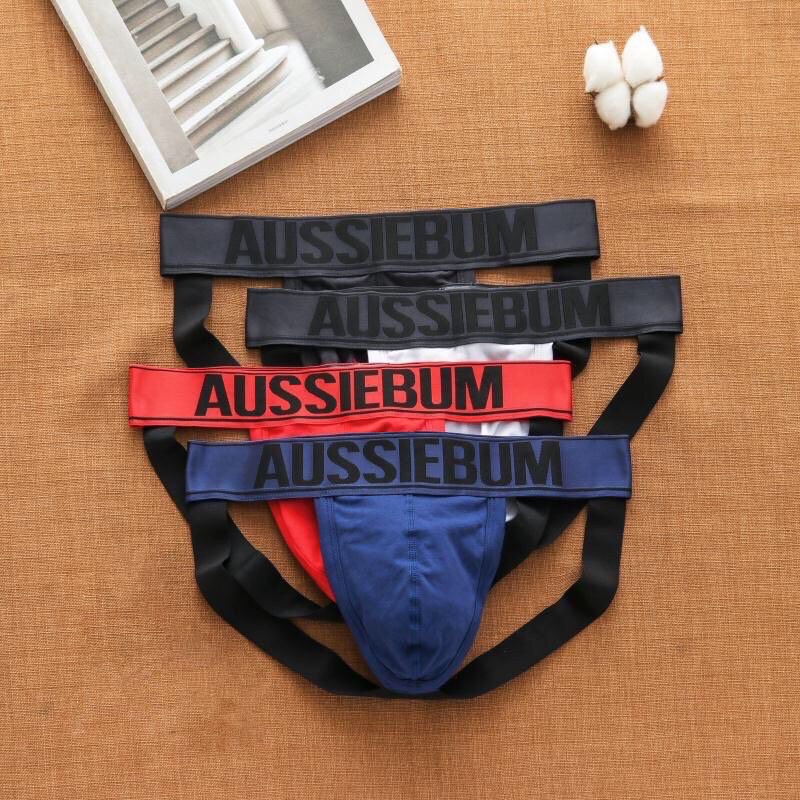 พร้อมส่ง กางเกงในชายSexy AUSSIEBUM ทรงJockstrap โชว์หลังเซ็กซี่ ผ้าcotton