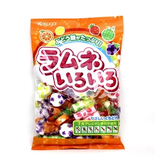 ขนมนำเข้าญี่ปุ่น Kasugai Ramune Candy - Assorted Fruits ลูกอมรสผลไม้รวม