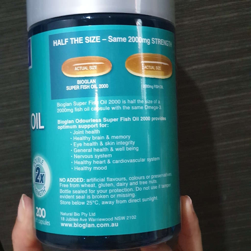 Exp 09 23 ว ตาม นนำเข าจากออสเตรเล ย Bioglan Super Fish Oil 00mg 0 Capsules ม โอเมก า 3 ส งถ ง 2 เท Shopee Thailand