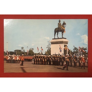 โปสการ์ดงานเก่าพระบาทสมเด็จพระเจ้าอยู่หัวทรงตัวพลเหล่าทหารรักษาพระองค์