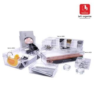 boxbox No.6231 L ขนาด 13.3 x 23 x 5.9 ซม.กล่องพลาสติกใสอเนกประสงค์ กล่องเก็บของ เครื่องสำอางค์ 1162318