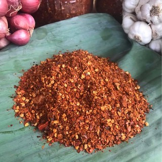 พริกป่นคั่ว พริกคั่วเตาถ่าน บ้านเรา ทำทีละน้อย สดใหม่ หอม เผ็ดจัด ยายทำเองขายวันต่อวัน พริกป่นแท้ ไม่ผสมกากมะพร้าว พริก