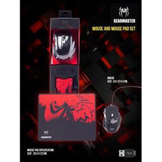 เมาส์+แผ่นรองเมาส์ GearMaster GMM-390 BUNDLE SET MOUSE+PAD