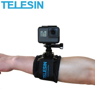 Telesin เมาท์ขาตั้งกล้อง หมุนได้ 360 องศา สําหรับกล้อง GoPro HERO 11 10 9 8 7 6 5 MAX Insta360 ONE RS DJI OSMO ACTION