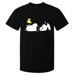 เสื้อยืดผู้ชาย Snoopy คุณและฉันน่ารักสบายสบายตลกสบาย ๆ O คอสีดําใหม่ A1 &gt;[g