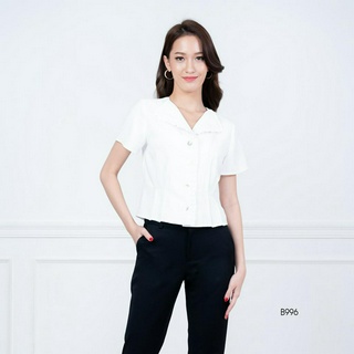 AMILA Blouse AM-B996 เทรนดี้ แขนสั้น IGPU23-1