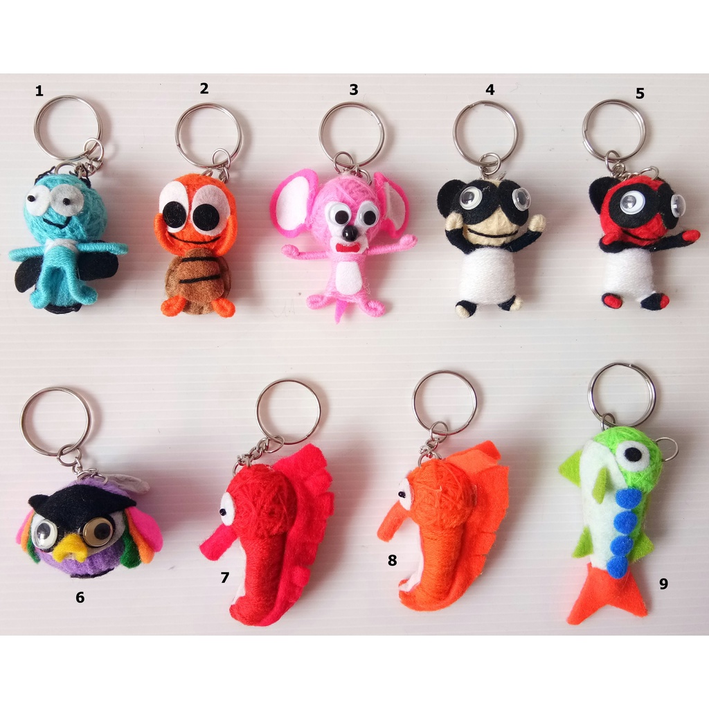 พวงกุญแจ ตุ๊กตาวูดู Unique Voodoo Doll Keychain – Handmade with Love for Bags and Keys #10