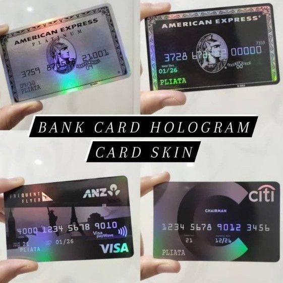 BANK CARD HOLOGRAM SERIES - การ์ดปกสติกเกอร์ผิว - PLIATA ATM Card Stickers, E-Money, E-Toll