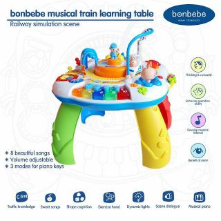 🔥แถมถ่าน🔥โต๊ะกิจกรรมรถไฟ bonbebe Musical Train Learning Table