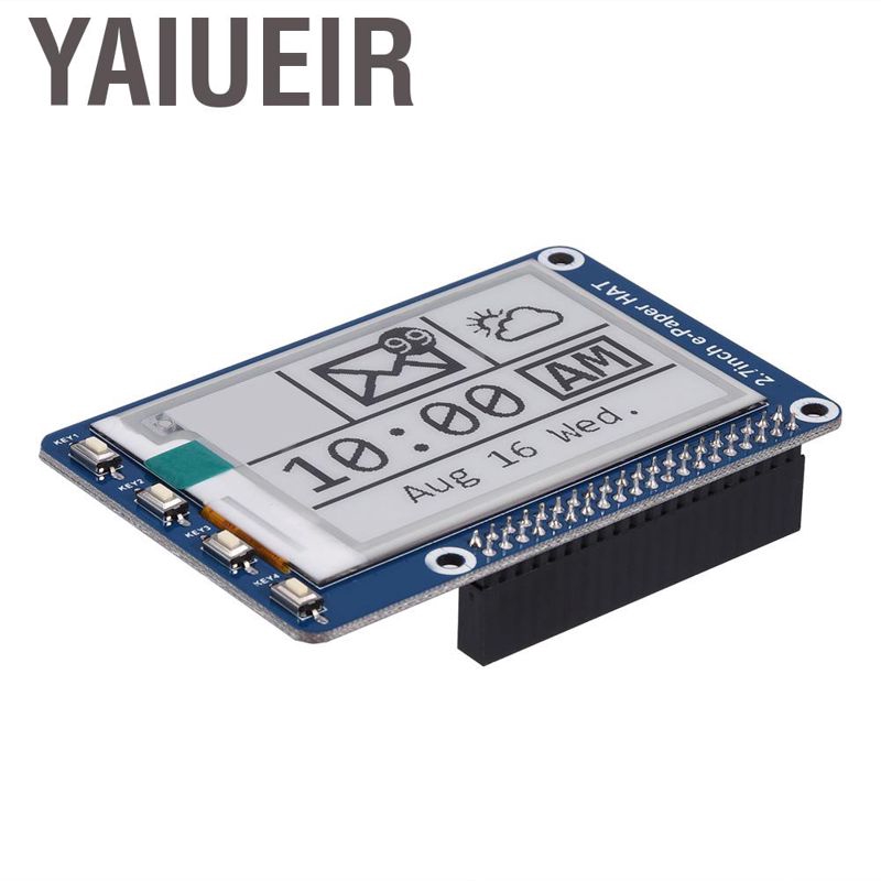 2.7inch E-Paper Display Module HAT, 264x176, Fits Raspberry Pi and Raspberry Pi Pico