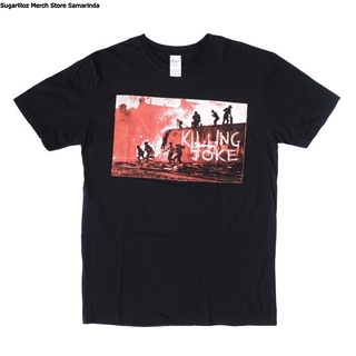 คอลูกเรือเสื้อยืดคอกลมเสื้อยืด พิมพ์ลายวง Killing JOKE FIRST ALBUM ไซซ์ Lผ้าฝ้ายแท้