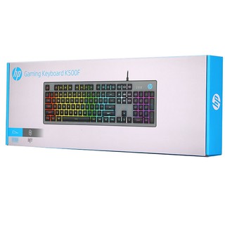 HP Keyboard USB Gaming K500F เชื่อมต่อแบบ USB พร้อมแป้นพิมพ์ 104 ปุ่ม