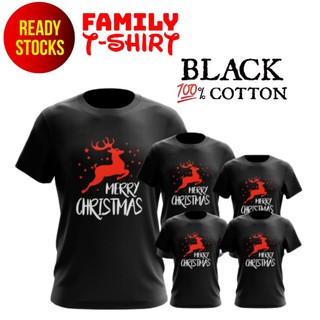 เสื้อยืดผ้าฝ้าย เสื้อยืดคริสต์มาส[HOT DEAL] Merry Christmas Baju Cotton T Shirt Lelaki Perempuan Dewasa