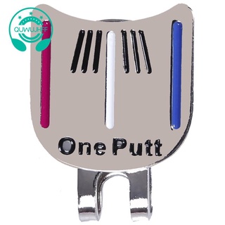 Magnetic cap clip removable metal golf one putt aiming ball marker set Color