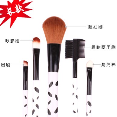 MeiYiTing แปรงเครื่องสําอางชนิดยาว 5 ชิ้น 15360