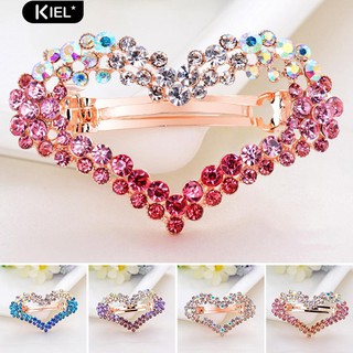 ‴ผู้หญิงที่มีสีสันคลิปปาร์ตี้อุปกรณ์เต็ม Rhinestone รัก Heartpin