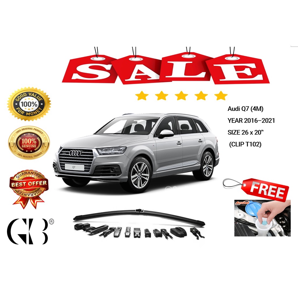 GB-STORE Audi Q7 (4M) Series ที่ปัดน้ําฝน ใบปัดน้ําฝนกระจกรถยนต์ ปี 2016–2021