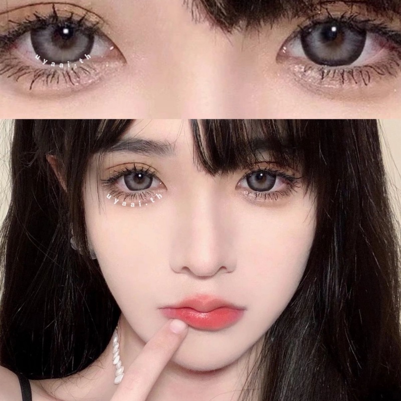 【BIG Eyes 14.5 มม.】UYAAI คอนแทคเลนส์ สีเทา (1 คู่) 2 ชิ้น