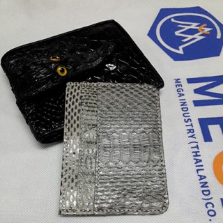 card holder light gray ช่องใส่การ์ดหนังงูเห่าแท้crocodile baby wallet  pack2pcs