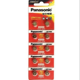 ถ่านกระดุม Panasonic LR41,192, AG3, L736F 1.5V Alkaline Battery ของใหม่ของแท้ ใช้กับปรอทวัดไข้