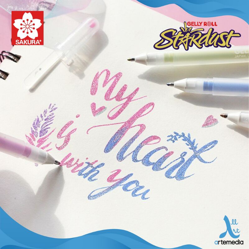 SAKURA GELLY ROLL STARDUST COLOR GEL PEN GLITTER INK COLOR PEN