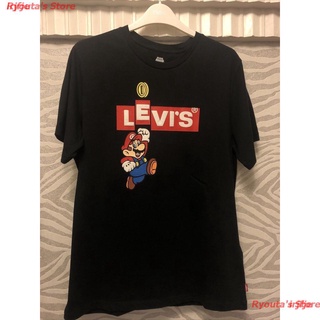 ผ้าฝ้าย 100% 2021 Ryoutas Store New เสื้อยืดพิมพ์ลาย Levis Limited Edition Super Mario ขนาด S พร้อมแท็ก เสื้อยืด