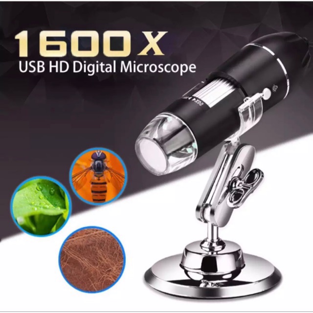 🔥พร้อมส่ง🔥Digital Microscope 1600x รองรับ USB-C กล้องขยายไมโครสโคป 1600x ใช้ได้กับAndroid/MacOS/Windows