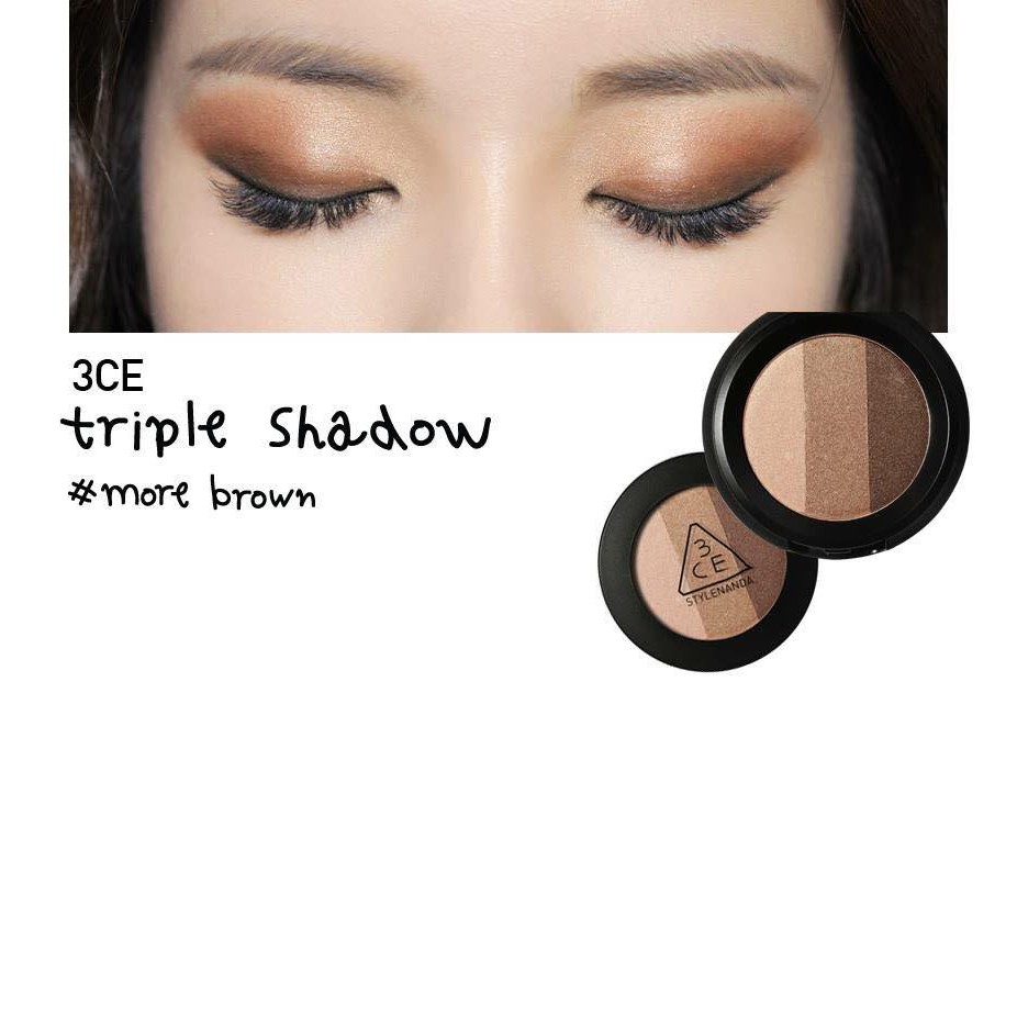 3ce triple shadow #more brown | Shopee Thailand