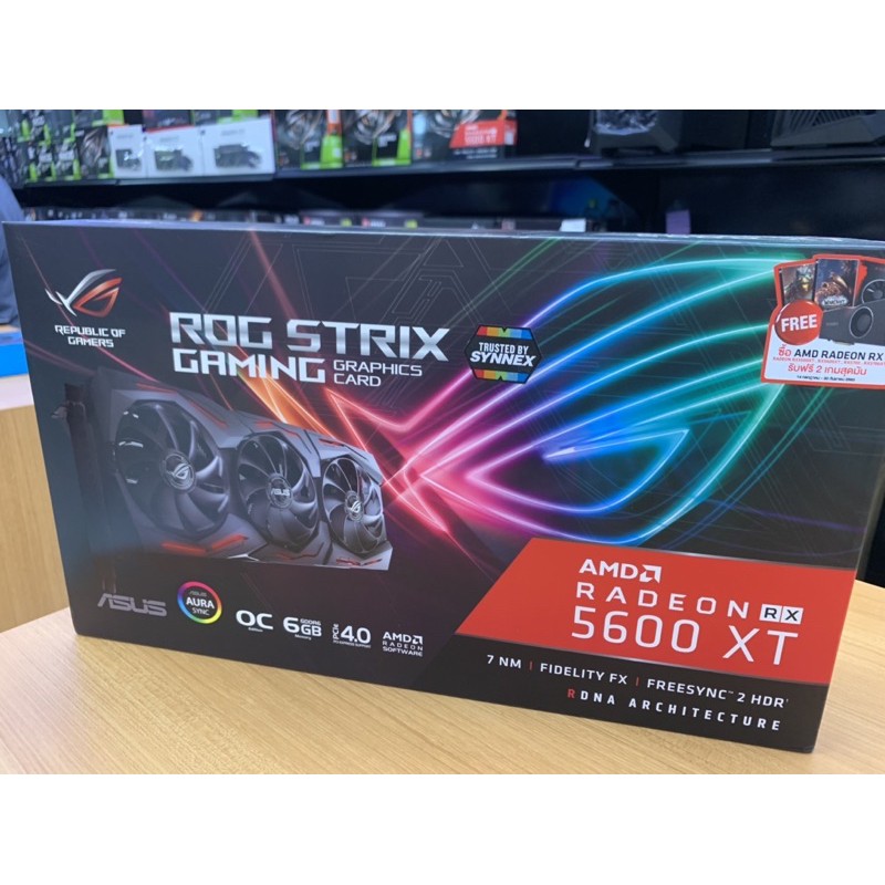 ASUS ROG STRIX RADEON RX5600XT T6G GAMING DDR6 192Bit (3Y)ของใหม่