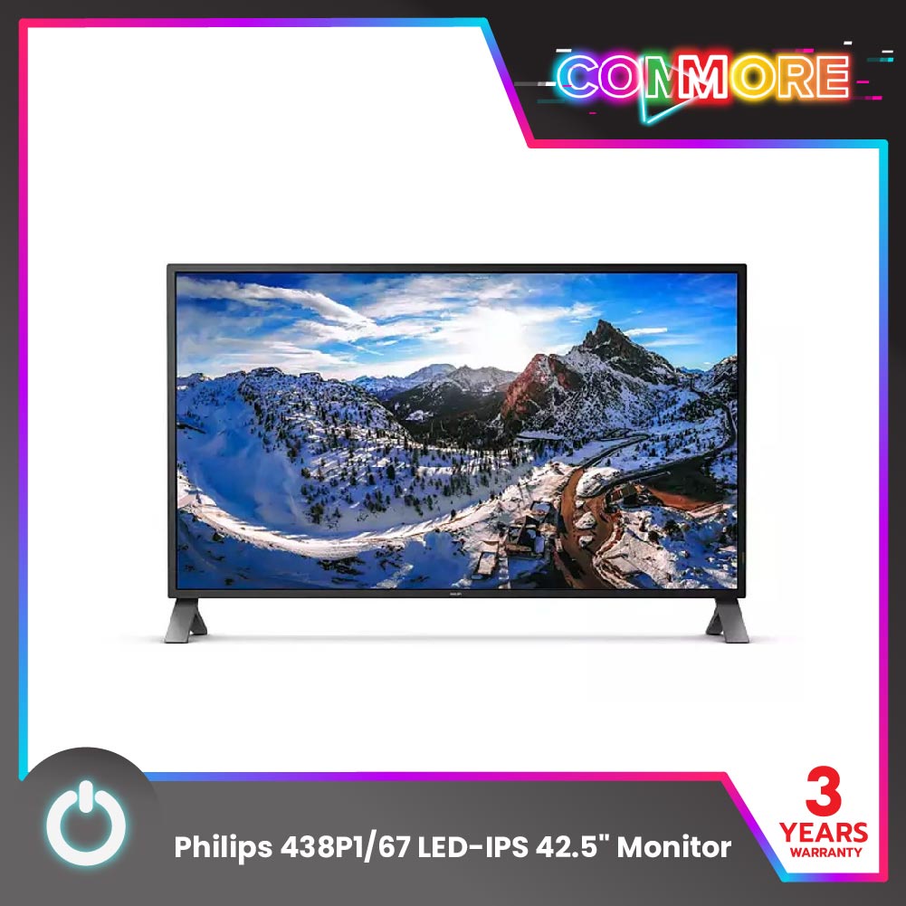 Philips 438P1/67 LED-IPS 42.5" 5ms Monitor (จอคอมพิวเตอร์) ความละเอียด 3840x2160 60Hz