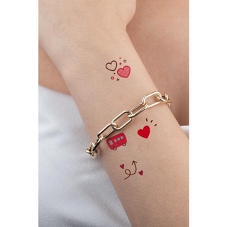 สติกเกอร์ แทททู รอยสัก นำเข้า ลายเล็ก  2 แผ่น 19 ** tattoo sticker กันน้ำ