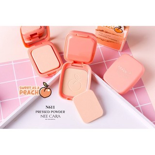 แป้ง NEE CARA N611 Sweet Peach Pressed Powder แป้งพีชนีคาร่า