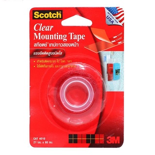 NNP-3M SCOTCH สก๊อตซ์ โฟมเทปใส รุ่น CAT4010 ขนาด 21mm x 80cm ออกใบกำกับภาษีได้