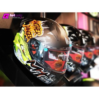 #หมวกกันน็อค MT STINGER DANGER FLUOR Green Orange NEW!!!!  [ด้าน]