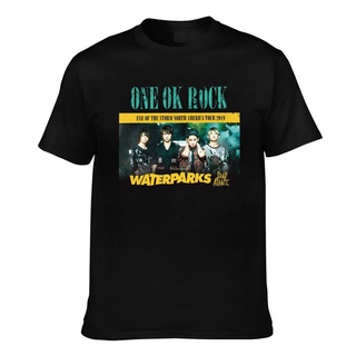 ผ้าฝ้ายคอกลมเสื้อยืด ผ้าฝ้าย พิมพ์ลาย One Ok Rock North Tour 2019 สําหรับผู้ชายfrom S-4XL